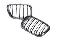 Parrilla Frontal Para X5 Serie E53 Pre-LCI 1999-2003 Parrilla Negra Brillante Delantera De Coche Parachoques Superior Kindey Rejilla Parachoques Delante(Dual Carbon Style)