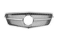 Parrilla frontal Parrilla Delantera Estilo Para AMG Diamonds Cromada Negra Para Benz Clase E W212 E250 E300 E350 E500 (2010-2013) Rejilla De Radiador(Diamonds-Silver)