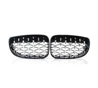 Parrilla frontal Parrilla Delantera Riñón Para E81 E87 E82 E88 128i 130i 135i (2007-2011). Deportiva En Negro Brillante Con Doble Lama Rejilla De Radiador(Chrome Black)