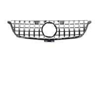 Parrilla frontal Parrillas Delanteras Estilo Diamante Cromado Plateado Para Benz Clase ML W166 2012 2013 2014 2015 ML350/ML550 Rejilla De Radiador(GT-Chrome Silver)