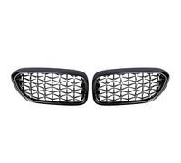 Parrilla frontal Parrillas Delanteras Riñón Negro Brillante Estilo Diamante Doble Para Serie 5 G30/G31/G38 530i 540i 550i (2018-2020). Rejilla De Radiador(Diamond-Chrome Black)