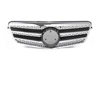 Parrilla frontal Rejilla Superior Estilo Diamante Para Benz E W212 E250 E300 E350 E500 (2010-2013) De Parachoques Negro Brillante Rejilla De Radiador(AM-Chrome Silver)