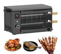 Parrilla Giratoria Eléctrica, Máquina Automática De Brochetas Kebab De 2 Niveles Con Plancha Eléctrica, Parrilla Bbq Sin Humo Para Pollo, Bistec, Pescado & Kebab Brasileño, Temperatura & Tempo forked