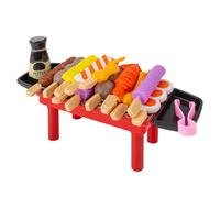 Parrilla Juego para Barbacoa 21pcs con Horno Juego de Juguetes de Cocina para hacer sonar y jugar rol, Regalo Educativo Divertido Pretend Play Food Grill Set