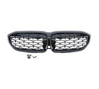 Parrilla negra brillante tipo diamante compatible con BMW Serie 3 G20/G21 2019, sin LCI