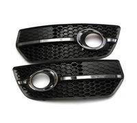Parrilla Negro riñones Negra Serie Para Q5 Standard 09-12 OE 8R0807681E 8R0807682E Rejillas De Carreras Luces Parachoques Delanteras(Chrome Silver)