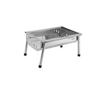 Parrilla para barbacoa, Parrilla De Barbacoa Espesar Al Aire Libre Plegable Horno Carbón Acero Inoxidable Humo Mini Kebab