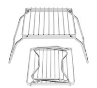 Parrilla para barbacoa portátil de acero inoxidable, mini parrilla plegable para barbacoa, soporte de cocina de mesa para picnic al aire libre, camping, mochilero, fiestas en la