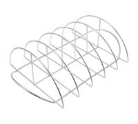 Parrilla para Costillas de Acero Inoxidable, Resistente, Ligera, Plata | Flujo de Aire Uniforme, Absorción Rápida de Calor, Portátil, para Hogar y Picnic