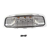 Parrilla Para Dodge Para RAM 1500 2009-2013 Rejilla Radiador Racing Grill Grills Hood Mesh Front Grille Parrillas Superior Rejilla(Chrome With Lights)