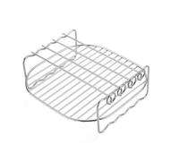 Parrilla para freidora de aire, accesorio multiusos para freidora de aire con pinchos, parrilla de freidora de aire de doble capa, soporte de acero inoxidable con pinchos para cocinar, barbacoa