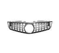 Parrilla Para Mercedes Para Benz R230 SL Clase SL500 SL550 SL63 2009-2011 2012 Parrilla Delantera Coche Superior Parachoques Rejilla Delantera Riñón(Plata)