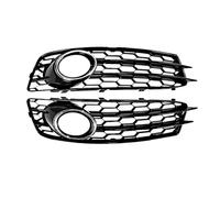 Parrilla Parachoques Delantero Para A3 8P 2009-2012 2 Piezas ABS Parachoques Delantero Luz Antiniebla Lámpara Rejilla Cubierta Malla Izquierda Derecha 8P0807682(Silver Ring)