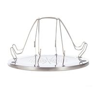 Parrilla plegable de acero inoxidable para camping, compacta y redonda de 4 piezas para cocinar al aire libre, rejilla de alambre resistente al óxido para asar pan, carne y verduras en estufas de