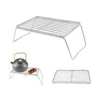 Parrilla Plegable para Barbacoa, Parrilla de Camping de 30 x 16 cm, Rejilla para Barbacoa de Exterior para Barbacoas Portátiles, Barbacoa Portátil para Barbacoas Senderismo Picnics y Pesca