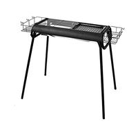 Parrilla plegable portátil de acero inoxidable para cocinar al aire libre para camping, picnic, patio trasero, color negro, ideal para los amantes de la barbacoa