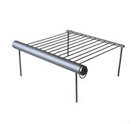 Parrilla plegable portátil para acampar al aire libre, parrilla de barbacoa, estante de cocina desmontable de aleación de aluminio y acero inoxidable para barbacoa de carbón