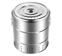 Parrilla portátil de carbón con pinchos y cesta de cocina, diseño compacto sin humo para acampar y picnic, 20 unidades, ideal para cocinar al aire libre