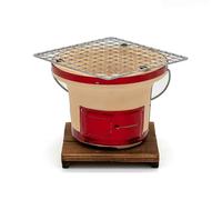 Parrilla portátil de carbón de arcilla japonesa, horno de barbacoa al aire libre para auténtica cocina coreana (001)