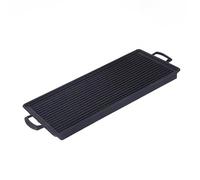 Parrilla portátil para barbacoa, no estable, placa de aluminio para barbacoa exterior, rectangular, fácil de limpiar, placa de cocina de gas