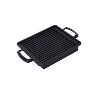 Parrilla portátil para barbacoa, no estable, placa de aluminio para barbacoa exterior, rectangular, fácil de limpiar, placa de cocina de gas