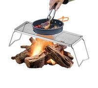 Parrilla portátil, parrilla de cocina plegable, parrilla de hoguera de 11.8 x 6.3 pulgadas, marco de acero resistente, diseño compacto de viaje para patio, reuniones, mochileros, pesca, uso al aire