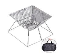Parrilla portátil plegable para camping, ligera, kit de herramientas para cocinar al aire libre al aire libre, parrilla de camping