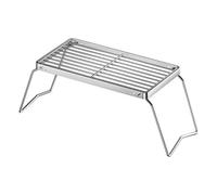 Parrilla Rack, plegable de cocina, herramienta portátil, parrilla de fuego Pit Cooking Rack, para patios de jardín, Backpacking Trips, Fishing Camps, Vegetables, Chicken, Mushrooms
