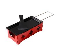 Parrilla Raclette, derretidor de queso antiadherente con mango de madera plegable, sartén profesional y espátula para derretir queso, carne, pescado y verduras