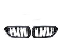 Parrilla radiador 1 Par ABS Listones Dobles Parrillas Negras Brillantes Parrilla Delantera Para Serie 5 G30 G38 525I 530I 540I 550I 2017-2020 Rejillas delanteras(Negro brillante)