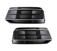 Parrilla radiador 2 Uds Cubierta De Parachoques Delantero Rejilla Bisel Inserto Para Q5 2018-2022 Negro/cromo Accesorios De Coche rejilla toma Air inferior