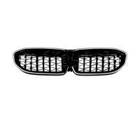 parrilla radiador coche Rejilla Frontal Para Capó De Entrada De Aire Con Luz Compatible Con Serie 3 Para G20 G21 G28 2019 2020 2021 2022(Black)