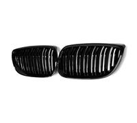 Parrilla radiador Para BMW E92 E93 M3 Pre-lci Parachoques Delantero Coche Parrilla Riñón Negro Brillante Carreras Doble Línea 2006-2009 Rejillas Luz Antiniebla