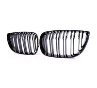 Parrilla Radiador Para E81 E87 E82 E88 120i 128i 130i 135i Rejilla De Esquina Afilada Doble Línea Riñón Delantero Parrilla De Coche(Negro brillante)