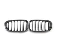 Parrilla Radiador Para Serie 1 F20 F21 2015-2019 Parrillas Delanteras De Carreras Parachoques Rejilla Riñón Rejillas Doble Listón Estilo Negro Parrilla De Coche(Double-Carbon Black)