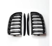 Parrilla radiador Parrillas Delanteras Para Capó, Doble Línea Para BMW E90 E91 323I 328I 335I 330I 325I Serie 3 2005-2008 (negro Brillante) Rejillas Luz Antiniebla
