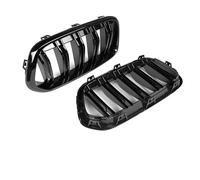 Parrilla radiador Rejilla De Riñón Para BMW X2 F39 SUV Parrilla Deportiva Carreras ABS Negro Brillante Accesorio Coche Parachoques Delantero Rejillas Luz Antiniebla(Negro brillante)