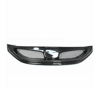 Parrilla radiador Rejilla Delantera De Fibra Carbono Para Civic Sedan SI 2013 2014 2015 9th 4 Puertas, Solo Kit Malla Para Capó Y Parachoques Superior Coche Rejillas delanteras