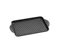 Le Creuset Parrilla rectangular grill de hierro fundido, 32 cm, Negro Mate, 20202320000460
