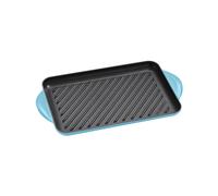 Le Creuset Parrilla rectangular grill de hierro fundido, 32 cm, Caribe, 20202321700460