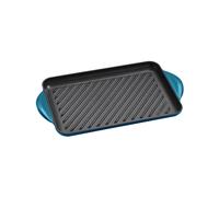 Le Creuset Parrilla rectangular grill de hierro fundido, 32 cm, Deep Teal, 20202326420460