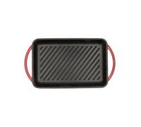 Parrilla rectangular fierro bidasoa hierro esmaltado rojo/negro 40x22 cm