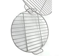 Parrilla redonda de acero inoxidable resistente con asa apta para Weber 7432 y 57 cm de carbón vegetal para cocinar al aire libre (45 cm)
