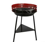 Parrilla redonda de carbón para exteriores con cubierta de protección contra el viento y marco de metal resistente, soporta 1 25 kg de capacidad de carbón para barbacoa extendida