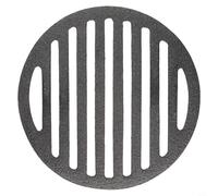 Parrilla redonda de hierro fundido, color negro, parrilla para asar carne de manera uniforme, accesorios robustos para barbacoa de alta temperatura (15 cm)