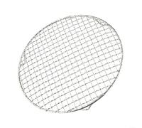 Parrilla redonda para barbacoa de 27 cm, perfecta para asar a carbón y eléctrica, hecha de acero inoxidable resistente (27 cm)