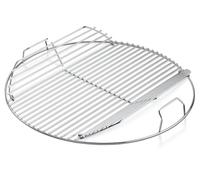 Parrilla redonda plegable de 54,6 cm 7436 para barbacoas de carbón vegetal Weber de 57 cm | Parrilla de repuesto para Weber One-Touch, Performer, Bar-B-Kettle and Master-Touch, Smokey Mountain Cooker Smoker, con mango