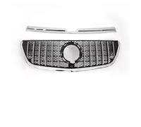 Parrilla Rejilla Radiador Para Benz Para Vito Para W447 2015-2023 Tuning Diamond Para GTR Para GT Style Rejilla Radiador Delantera Entrada Malla Central(2020-2023 GT Silvery)
