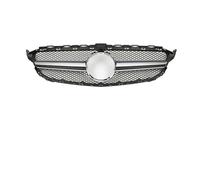 Parrilla Rejilla Radiador Para Benz Para W205 C Para S205 C205 2014-2021 C260 C250 C180 C200 C300 Sport Tuning Refit Parrilla Delantera Parachoques Estilo Para AMG(Silver 14-18)