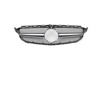 Parrilla Rejilla Radiador Para Benz Para W205 C Para S205 C205 2014-2021 C260 C250 C180 C200 C300 Sport Tuning Refit Parrilla Delantera Parachoques Estilo Para AMG(Silver 14-18 A)